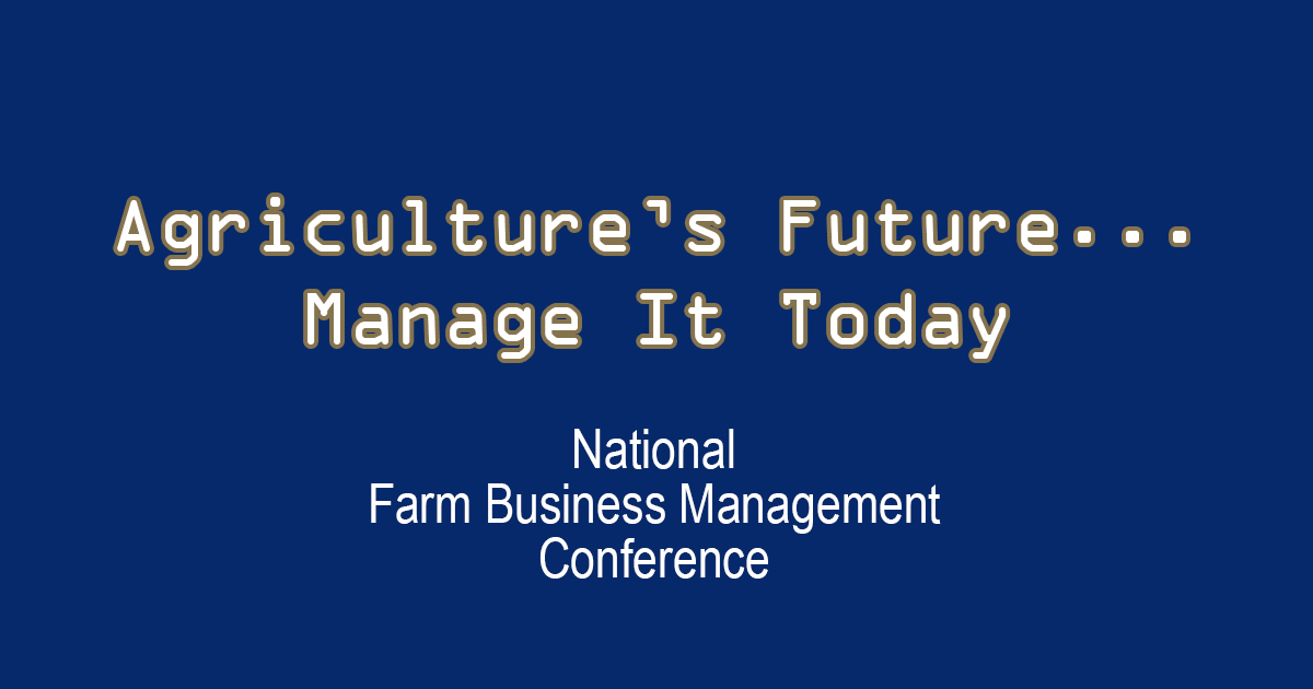 2013 National Farm Management Conference